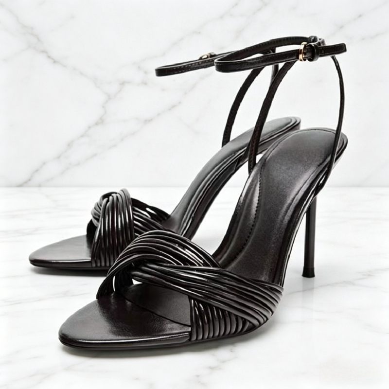 Luxury Lifestyle Store - Fashion Crossover Front Straps Stiletto Sandals