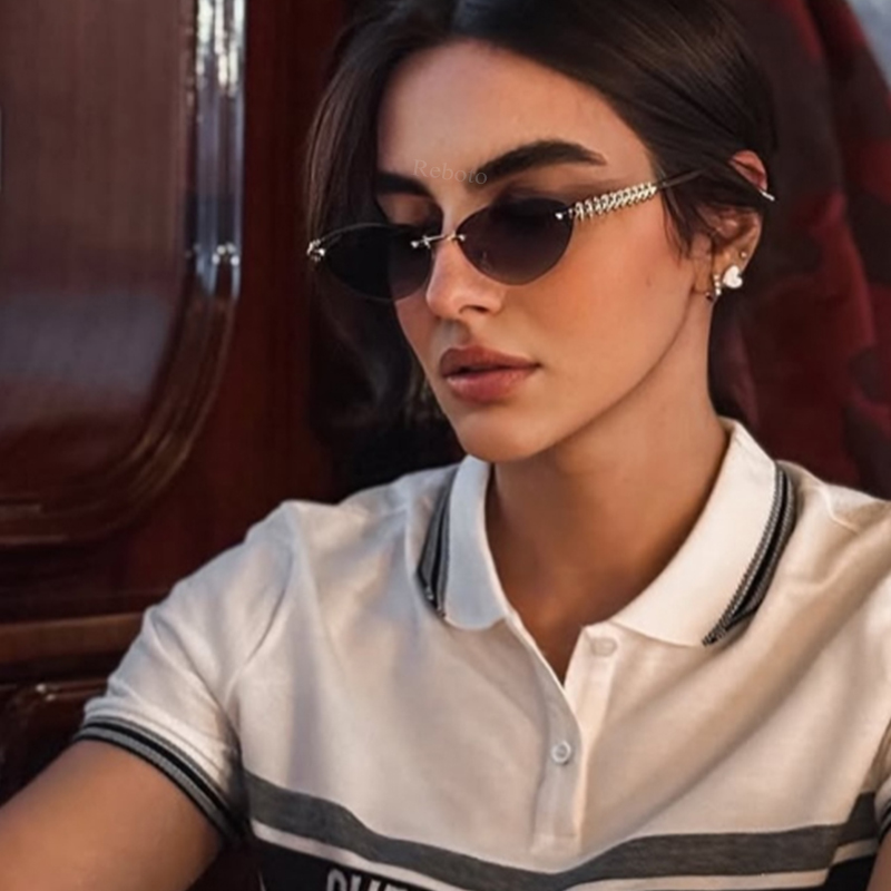 New Cat Eye Rivet Rimless Sung - Luxury Zone recension och pris