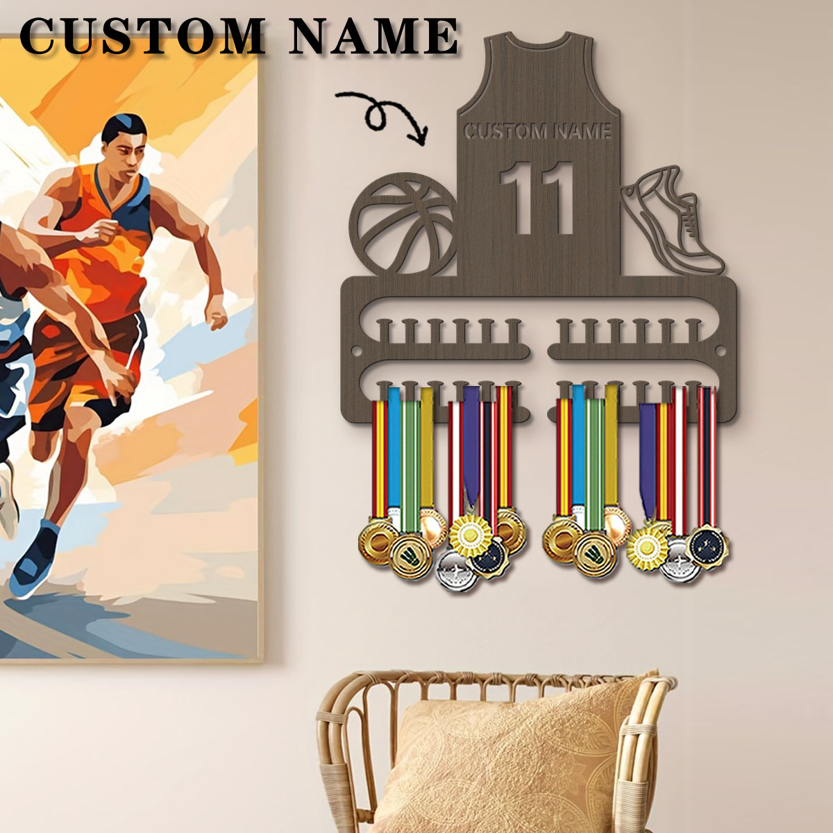 1pc Custom Wooden Basketball M - Personalized Engraved Gift recension och pris