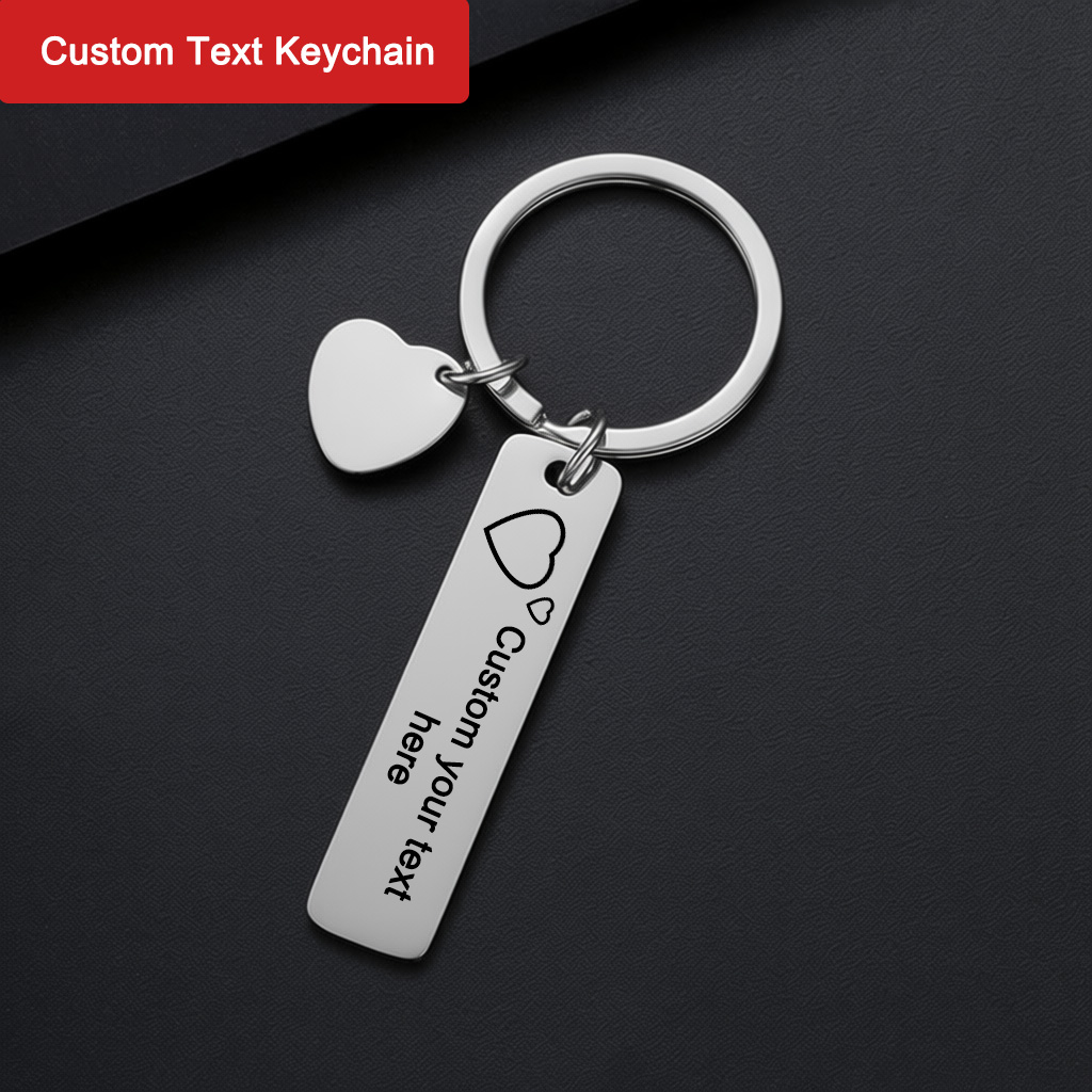 Custom Text Keychain Personali - Personalized Engraved Gift recension och pris