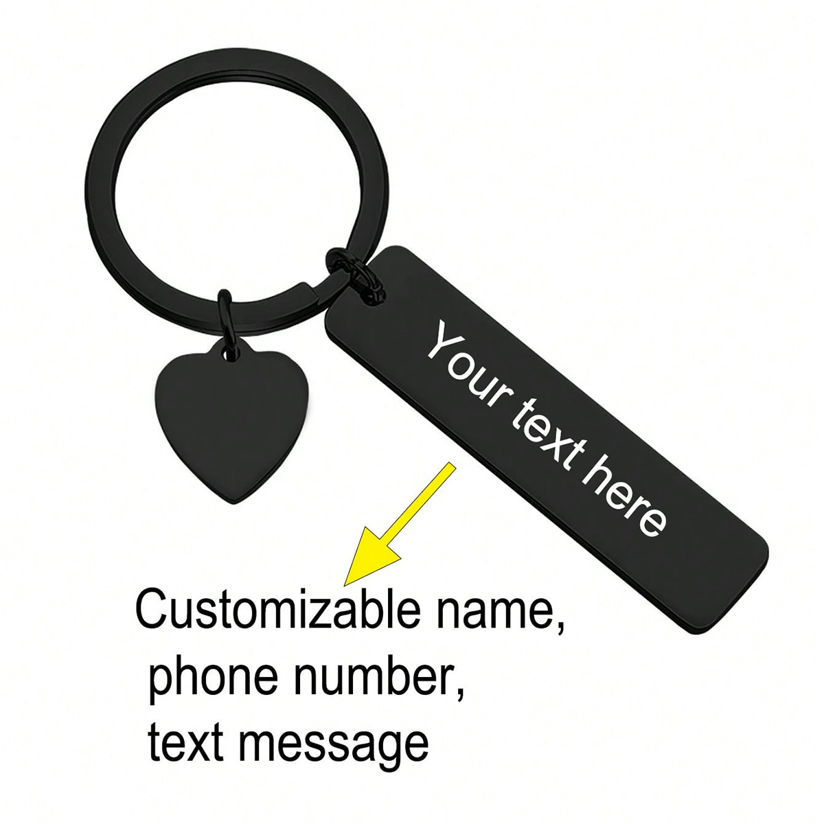 Custom Text Keychain Personali - Personalized Engraved Gift recension och pris