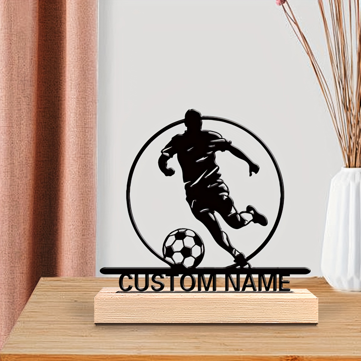 Custom Soccer Player Metal Sta - Personalized Engraved Gift recension och pris
