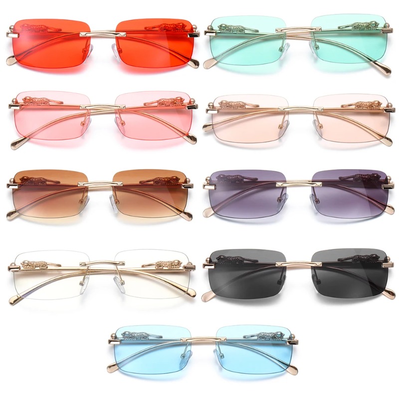 Rimless Small Square Sunglasse - Luxury Lifestyle Store recension och pris