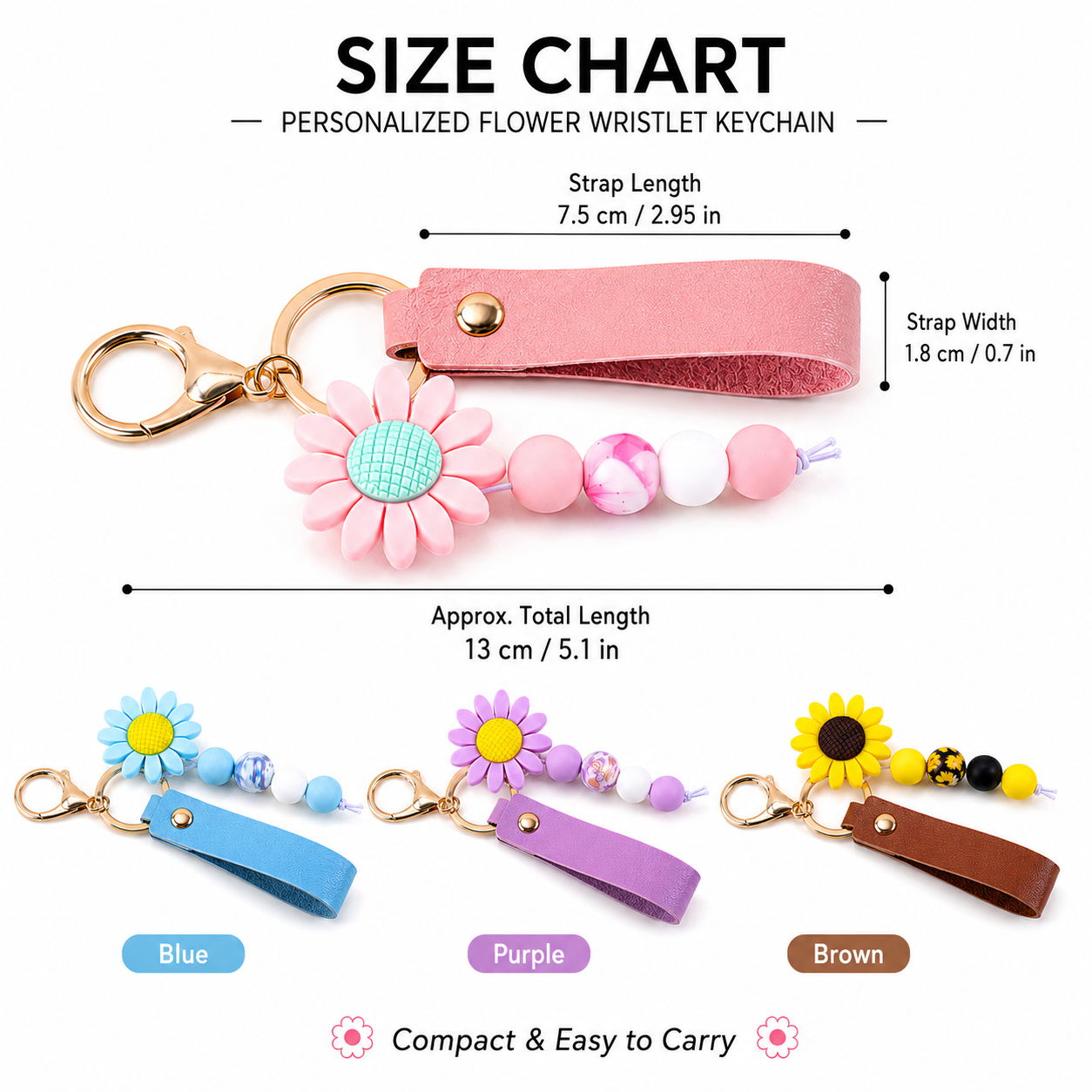Custom Text Sunflower Keychain - Personalized Engraved Gift recension och pris