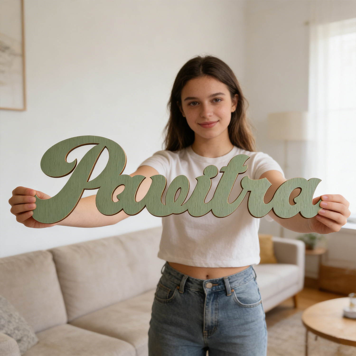 1pc Customized wooden wall dec - Personalized Engraved Gift recension och pris